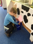 Jacob practices farm skills