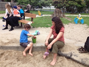 Jacob & Aunt Elaine at the Playground